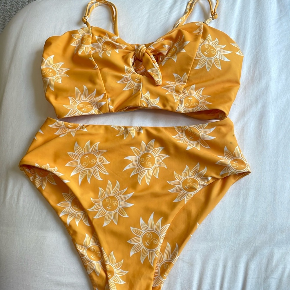 I am selling a swimsuit from Amazon, it is very soft, and in good condition.